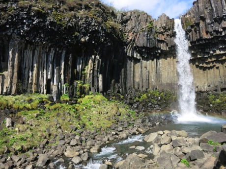 Vatnajokjul National Park, basalt hexagonal columns form as lava and magma cool